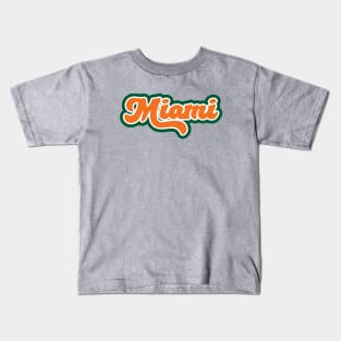 Retro Miami Script Kids T-Shirt